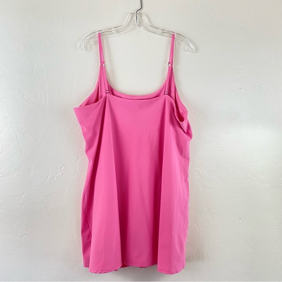 Abercrombie & Fitch XXL Flamingo Pink Spaghetti Strap Lined Athletic Mini Dress - Picture 5 of 8